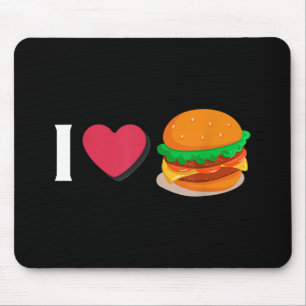 Ik hou van Burger Cheeseburger Ongezond Eten Muismat