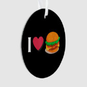Ik hou van Burger Cheeseburger Ongezond Eten  Ornament (voorkant)