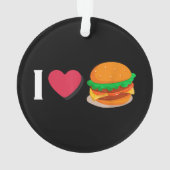 Ik hou van Burger Cheeseburger Ongezond Eten  Ornament (achterkant)