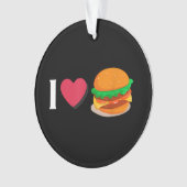 Ik hou van Burger Cheeseburger Ongezond Eten  Ornament (voorkant)