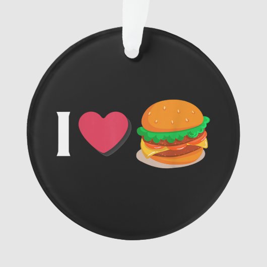 Ik hou van Burger Cheeseburger Ongezond Eten  Ornament (voorkant)
