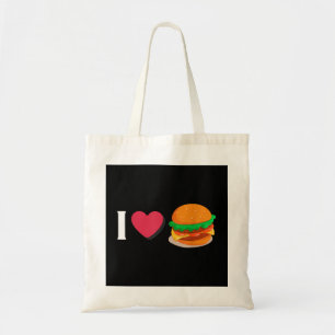 Ik hou van Burger Cheeseburger Ongezond Eten Tote Bag