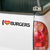 Ik hou van Burgers Bumpersticker (Op Truck)