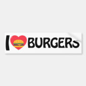 Ik hou van Burgers Bumpersticker (Voorkant)