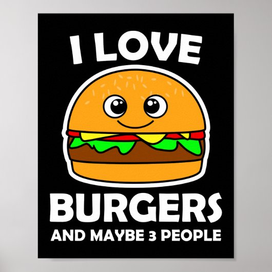 Ik hou van Burgers en misschien 3 mensen Poster (Voorkant)
