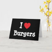 Ik hou van Burgers hart T-Shirt Kaart (Gele Bloem)
