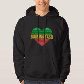 Ik hou van Burkina Faso, hart van Burkinabè Hoodie (Voorkant)