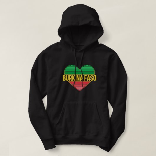 Ik hou van Burkina Faso, hart van Burkinabè Hoodie (Design voorkant)