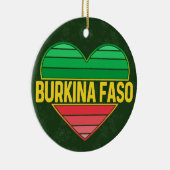 Ik hou van Burkina Faso, hart van Burkinabè Keramisch Ornament (Rechts)