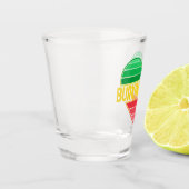 Ik hou van Burkina Faso, hart van Burkinabè Shot Glas (Links)