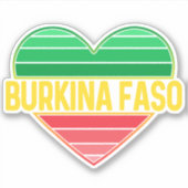 Ik hou van Burkina Faso, hart van Burkinabè Sticker (Voorkant)