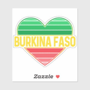 Ik hou van Burkina Faso, hart van Burkinabè Sticker