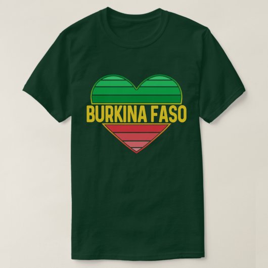 Ik hou van Burkina Faso, hart van Burkinabè T-shirt (Design voorkant)