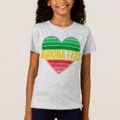 Ik hou van Burkina Faso, hart van Burkinabè T-shirt (Voorkant)