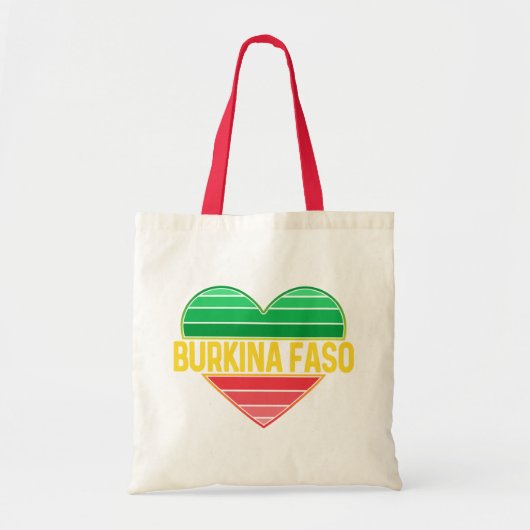 Ik hou van Burkina Faso, hart van Burkinabè Tote Bag (Voorkant)