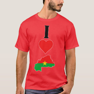 Ik hou van Burkina Faso verticale I Heart Country T-shirt