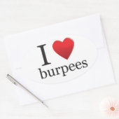 Ik hou van Burpees Sticker (Envelop)