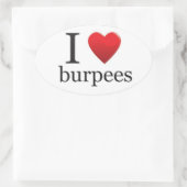 Ik hou van Burpees Sticker (Tas)