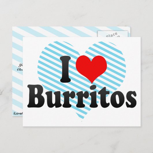Ik hou van Burritos Briefkaart (Voorkant / Achterkant)
