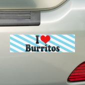 Ik hou van Burritos Bumpersticker (Op auto)