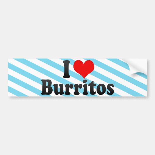 Ik hou van Burritos Bumpersticker (Voorkant)