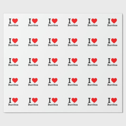 Ik hou van Burritos Cadeaupapier (Vlak)