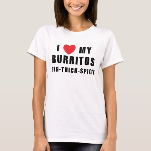 Ik hou van Burritos T-shirt (Voorkant)