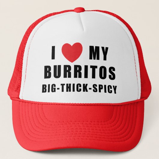 Ik hou van Burritos Trucker Pet (Voorkant)