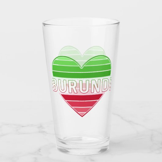 ik hou van burundi, burundese hart glas (Voorkant)