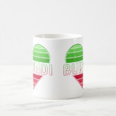 ik hou van burundi, burundese hart koffiemok (Center)