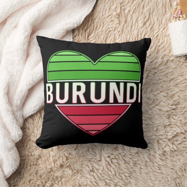 ik hou van burundi, burundese hart kussen (Deken)