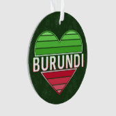 ik hou van burundi, burundese hart ornament (voorkant)