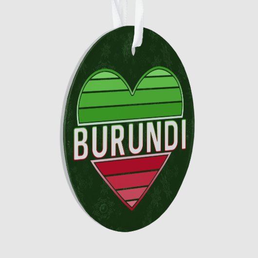 ik hou van burundi, burundese hart ornament (voorkant)