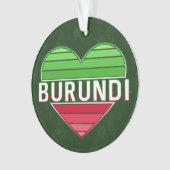 ik hou van burundi, burundese hart ornament (voorkant)