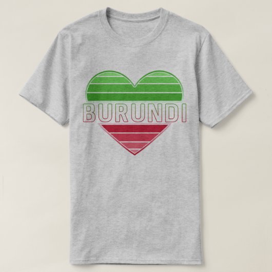 ik hou van burundi, burundese hart t-shirt (Design voorkant)