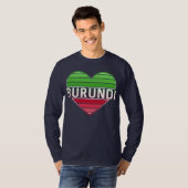 ik hou van burundi, burundese hart t-shirt (Voorkant volledig)