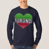 ik hou van burundi, burundese hart t-shirt (Voorkant)