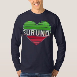 ik hou van burundi, burundese hart t-shirt