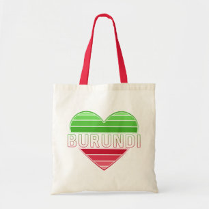 ik hou van burundi, burundese hart tote bag