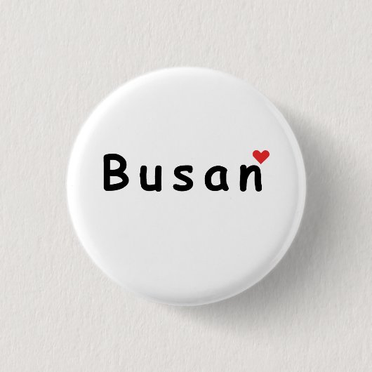 Ik hou van Busan Ronde Button 3,2 Cm (Voorkant)