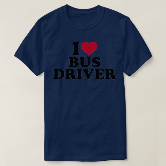 Ik hou van buschauffeur 2 t-shirt (Design voorkant)