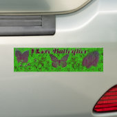 Ik hou van Butterflies Bumpersticker (Op auto)