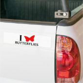 Ik hou van Butterflies Bumpersticker (Op Truck)