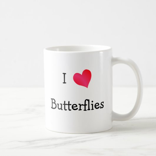 Ik hou van Butterflies Koffiemok (Rechts)
