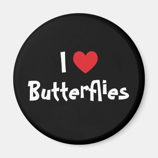 Ik hou van Butterflies Magneet (Voorkant)