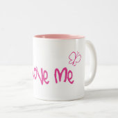 Ik hou van Butterfly Tweekleurige Koffiemok (Voorkant rechts)