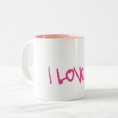 Ik hou van Butterfly Tweekleurige Koffiemok (Voorkant links)