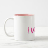 Ik hou van Butterfly Tweekleurige Koffiemok (Links)