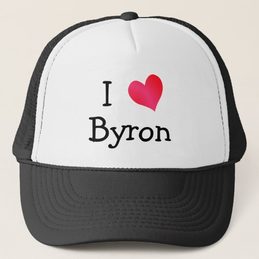 Ik hou van Byron Trucker Pet (Voorkant)
