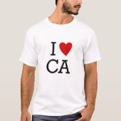 Ik hou van C A | aangepast teksthart CA California T-shirt (Voorkant)